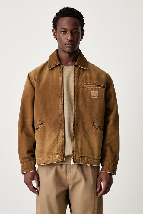 Carhartt WIP OG Detroit kurtka przejściowa bawełniana męska brązowa I035280