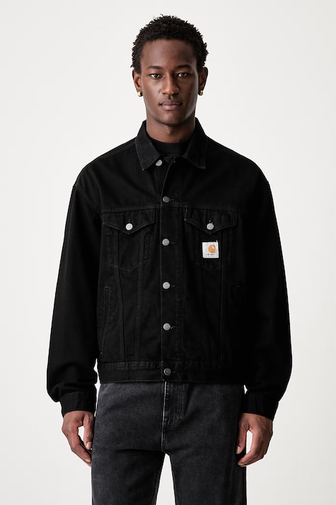 Carhartt WIP Helston krátká bunda džínová pánská černá I033352