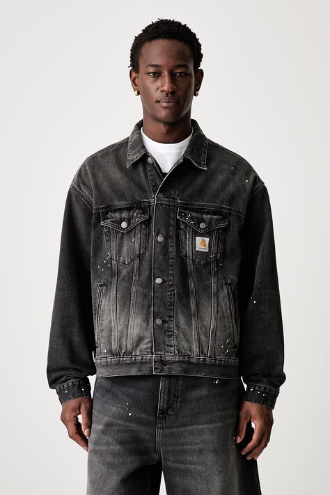 Carhartt WIP Helston short jacket denim Men's black I033352