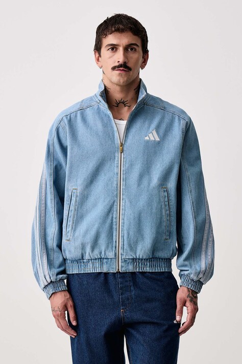 adidas Kurtka jeansowa męska jeansowa Denim Pack niebieska KV8347