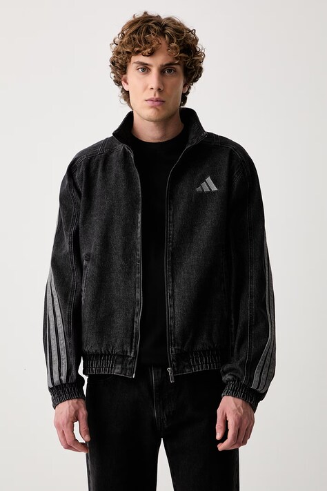 adidas kurtka przejściowa męska jeansowa Denim Pack czarna KV8344