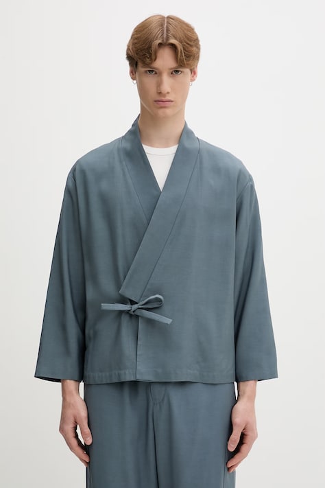 Kenzo пиджак для мужчин с добавлением шерсти голубой FG65VE1409TX