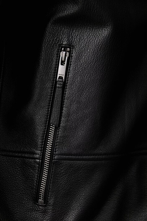 HUGO куртка чоловіча шкіряна Likos — фото 5
