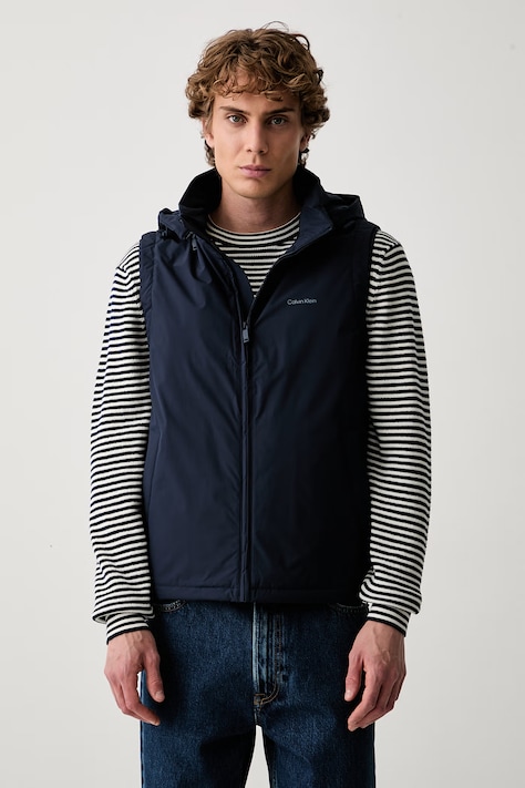 Calvin Klein елек с качулка мъжки тъмносин LV04LG506G
