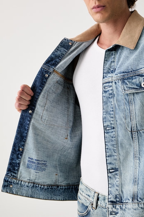 HUGO Blue джинсова куртка чоловіча Erlo — AW26-KUMZYR, блакитний — фото 6