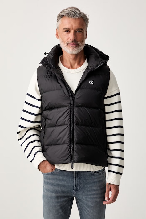 Calvin Klein Jeans pernati prsluk za muškarce crni LV04RG514G