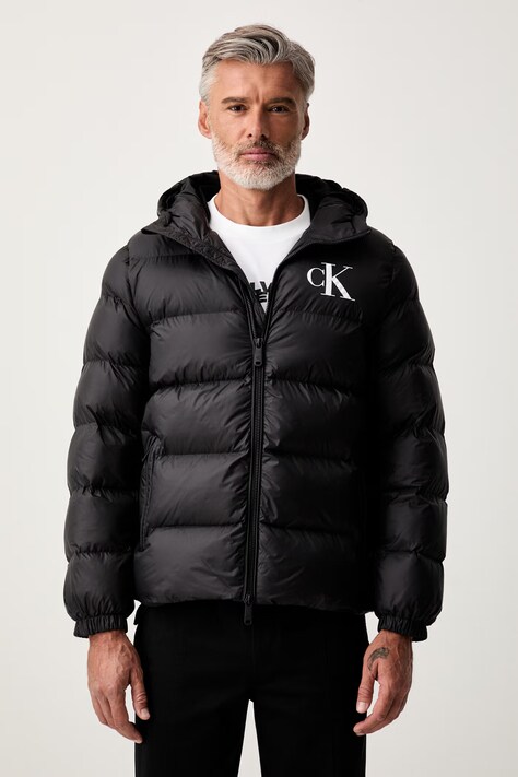 Calvin Klein Jeans prošivena jakna za muškarce crna LV04RG513G