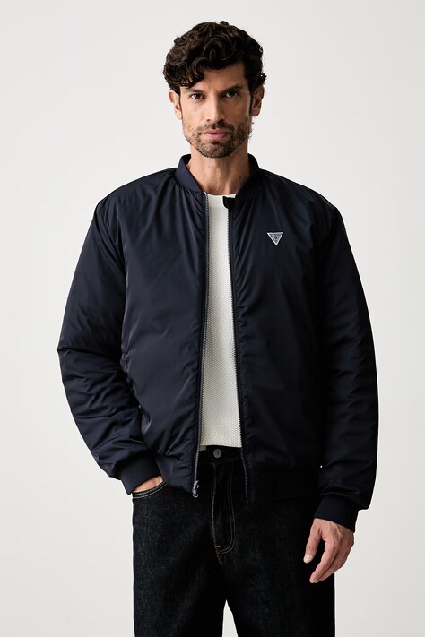 Guess dvostrana jakna za muškarce KLEDI mornarsko plava Z6YL08 W3514