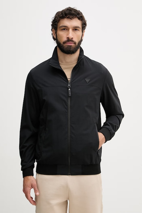 Guess prijelazna jakna za muškarce ANGELO crna Z6YL05 W3351