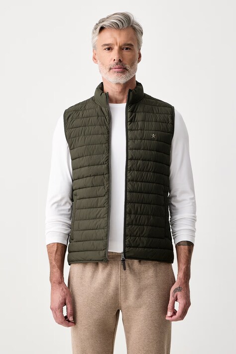 Hackett London Bezrękawnik męski zielony HM4000197