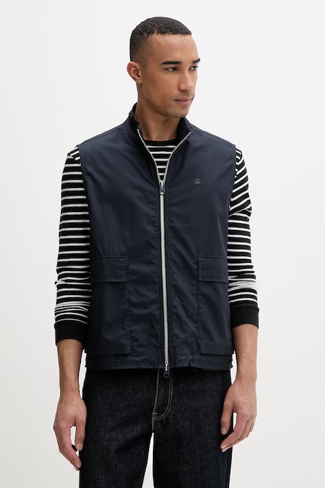 G-Star prsluk za muškarce od pamuka LW summer mornarsko plavi D28987-A790