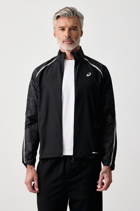 Asics Kurtka sportowa męska ROAD LITE-SHOW JACKET czarna 2011D590.001