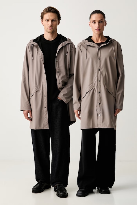 Rains kurtka przeciwdeszczowa Long Jacket W3 brązowa 12020