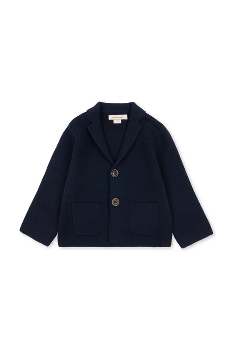 Konges Sløjd Kardigan dziecięcy bawełniany GABRIEL KNITTED BLAZER granatowy KS107791