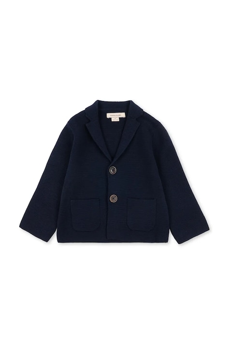 Konges Sløjd Kardigan dziecięcy bawełniany GABRIEL KNITTED BLAZER granatowy KS107791