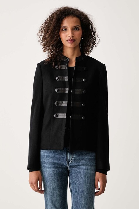 rag & bone Marynarka damska wełniana czarna RAER26F4MTA