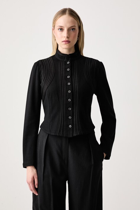 Polo Ralph Lauren Marynarka damska z bawełną czarna 211B31155