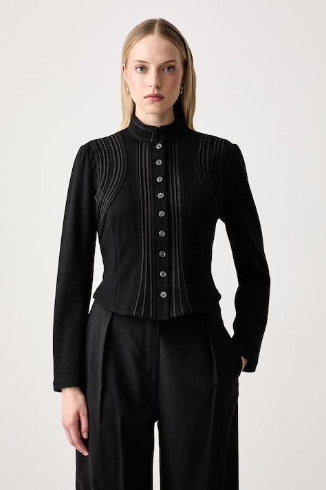 Polo Ralph Lauren Női blézer pamuttal fekete 211B31155