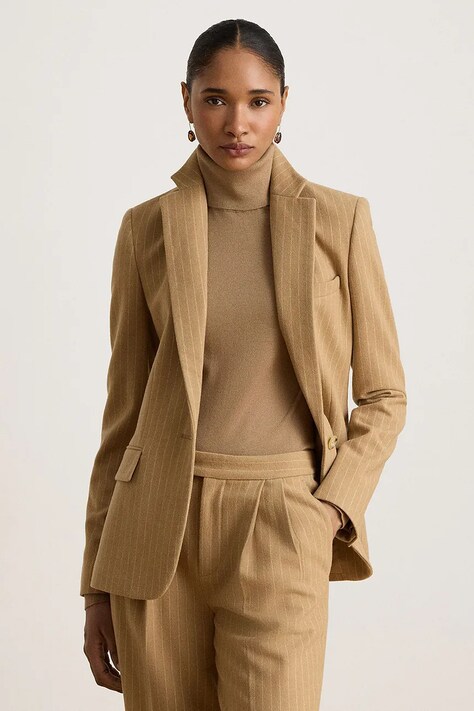 Lauren Ralph Lauren Marynarka damska z wełną brązowa 200B27631