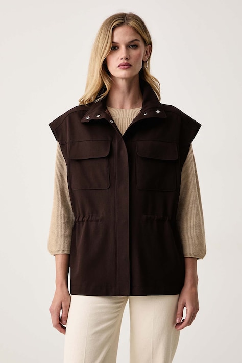 BOSS Orange Gilet da donna con viscosa C_Jaflestina marrone 50568264