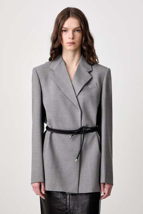 Sportmax Avio marynarka wełniana damska szara 2622046042600