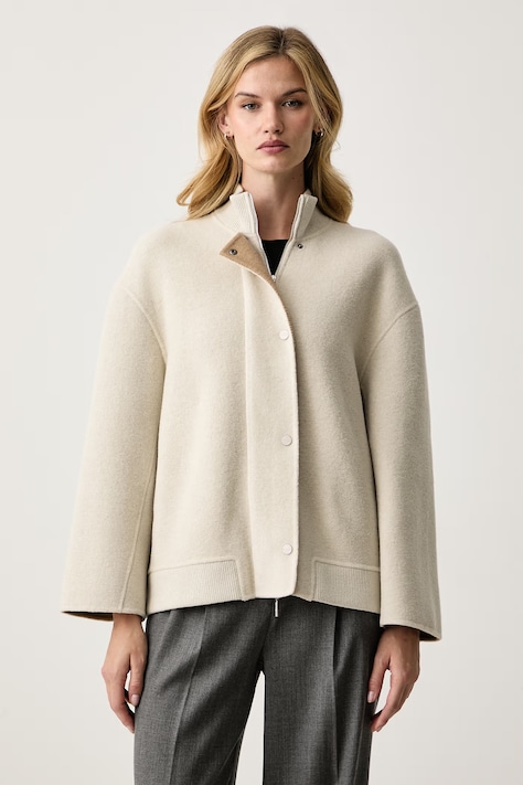 MM by Max Mara Kurtka damska z wełną MMLFENICE beżowa 2626916088600