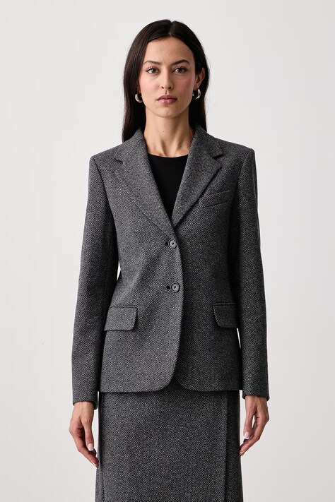 Weekend Max Mara Marynarka damska z dodatkiem wełny WKDFEROCE szara 2625916012600