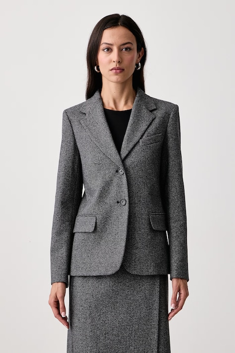 Weekend Max Mara Marynarka damska z dodatkiem wełny WKDFEROCE szara 2625916012600