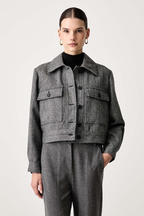 Weekend Max Mara Kurtka damska z wełną WKDGINNASTA szara 2625046072600