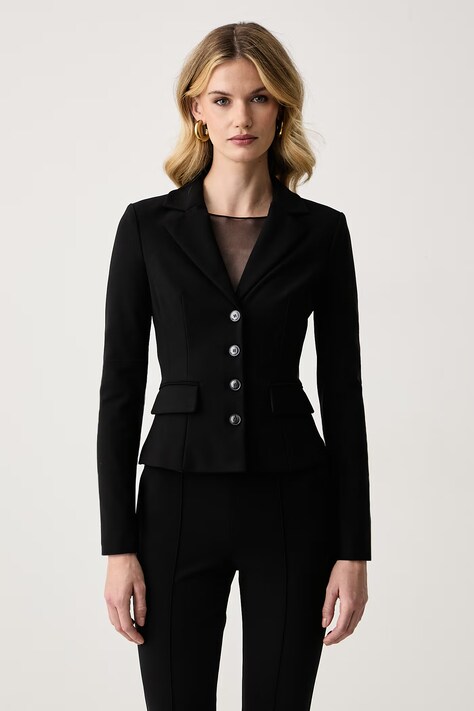 Elisabetta Franchi Marynarka jednorzędowa damska czarna GI25367E2