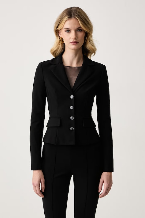 Elisabetta Franchi Marynarka jednorzędowa damska czarna GI25367E2