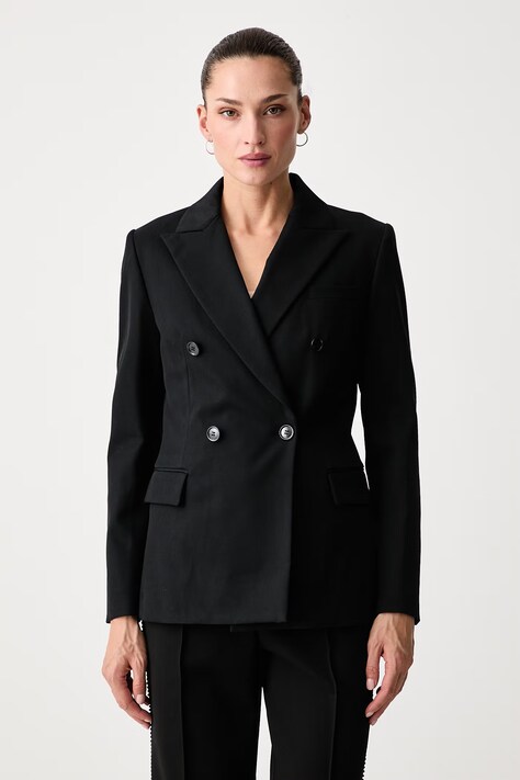United Colors of Benetton Giacca doppiopetto da donna nera 2NKCDW03X