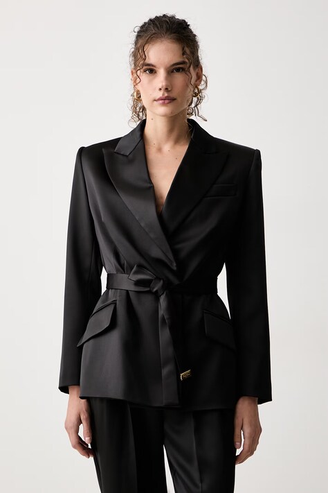 Elisabetta Franchi Marynarka damska czarna GI27966E2