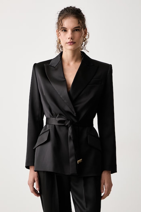 Elisabetta Franchi Marynarka damska czarna GI27966E2