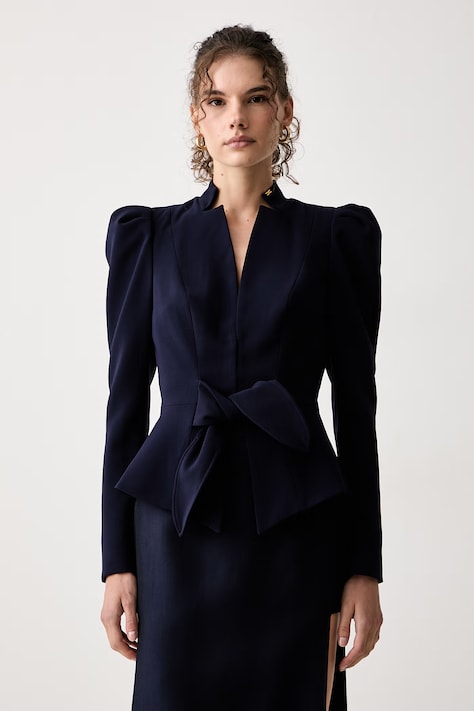 Elisabetta Franchi Marynarka damska granatowa GI26666E2