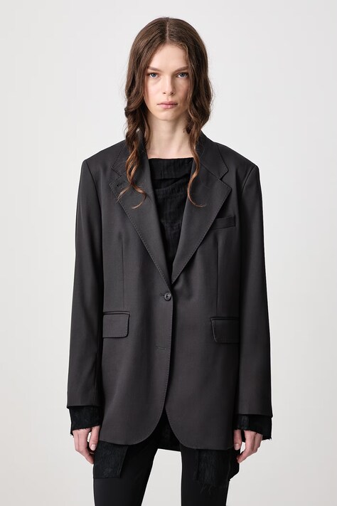 Our Legacy Marynarka jednorzędowa wełniana damska czarna W4260DLK