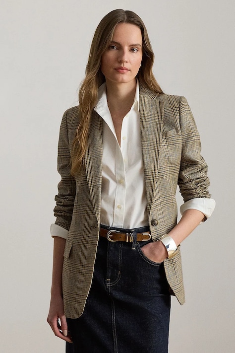 Lauren Ralph Lauren marynarka damska beżowa 200P14006