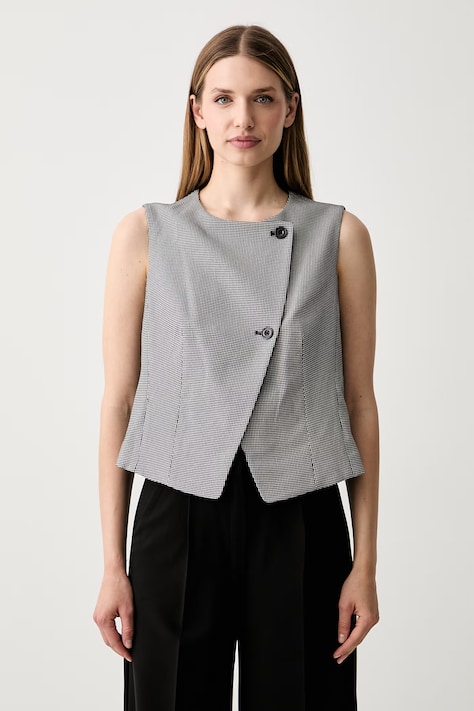 DKNY kamizelka dwurzędowa damska czarna UE6VE295