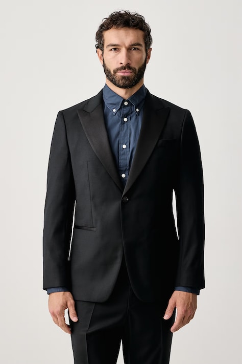 BOSS Costum pentru bărbați cu lână H-Huge-2Pcs-Tux-264 negru 50571974