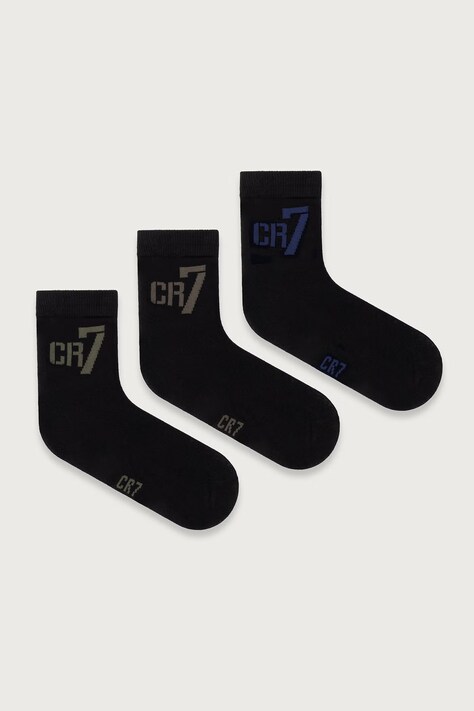 CR7 Cristiano Ronaldo Skarpety dziecięce 3-pack czarne 8470