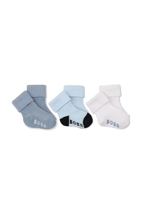 BOSS čarape za bebe 3-pack plave J53568
