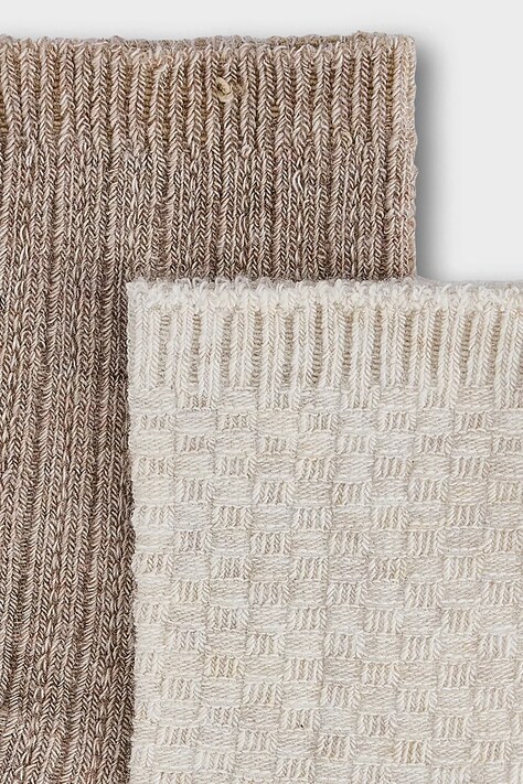 Mayoral Newborn Skarpety niemowlęce 2-pack beżowe 9109