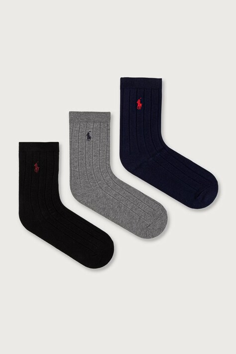 Polo Ralph Lauren skarpety dziecięce 3-pack granatowe 444P19582001
