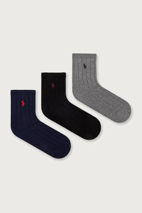 Polo Ralph Lauren skarpety dziecięce 3-pack granatowe 443P19582001