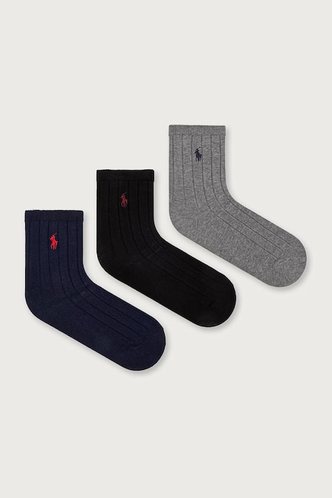 Polo Ralph Lauren skarpety dziecięce 3-pack granatowe 443P19582001