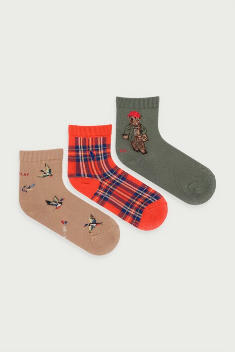 Polo Ralph Lauren Κάλτσες Παιδικές 3-pack πολύχρωμες 442P19557001