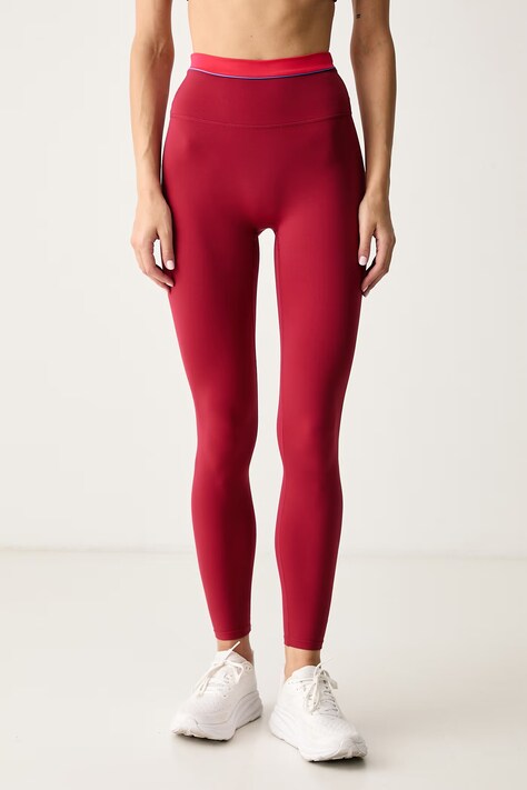 P.E Nation Legginsy sportowe damskie Reflect czerwone high waist 261G080