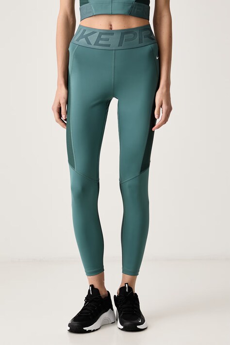 Nike Legginsy sportowe damskie Nike Pro Sculpt turkusowe high waist IB9144.382