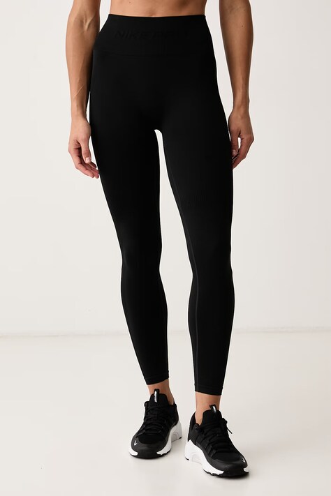 Nike Legginsy treningowe damskie Nike Pro Seamless czarne regular waist IF1208.010