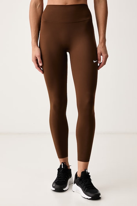 Nike Legginsy sportowe damskie Nike One brązowe high waist IO0579.212